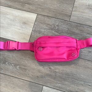 Pink Belt Bag with Logo